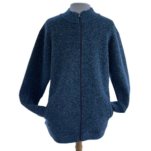 Flag & Anthem Blue Size XL Sweater Jacket Knit Zip-Up Pockets Men’s